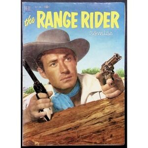 The Range Rider Comics #493 Dell Golden Age Photo‎ Cover 1953 VG Comic Book